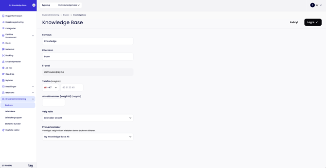 Brukeradministrering - Brukerinnstillinger - Izy Portal
