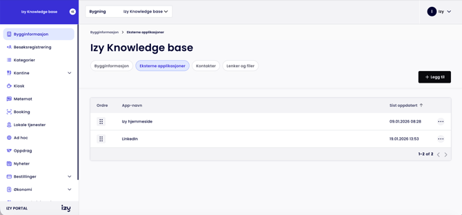 Eksterne applikasjoner