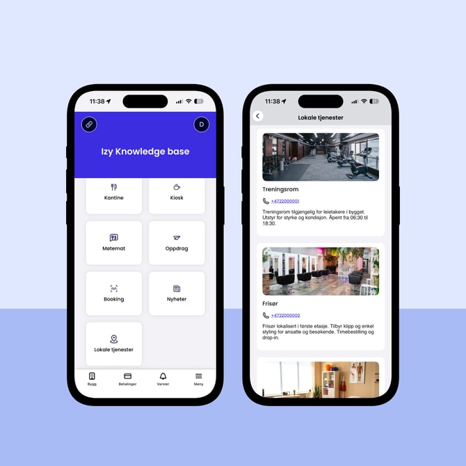 Lokale tjenester - Izy App