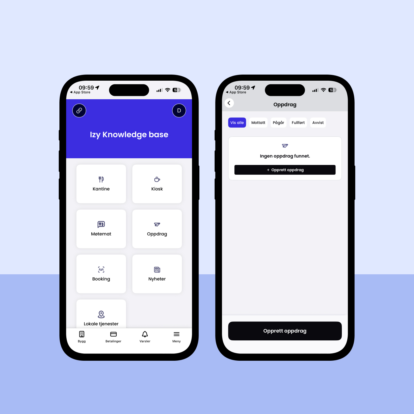 Hvordan bruke Oppdragsmodulen i Izy Portal og Izy App