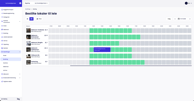 Izy Portal - Booking - Oversikt